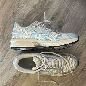 ASICS GEL Quantum 360 White and Light Blue Sneakers